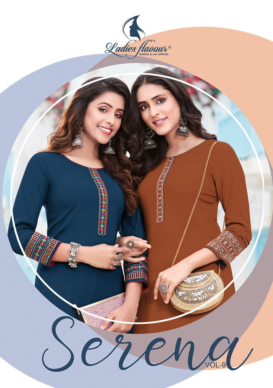 Serena vol 9 By Ladies Flavour 9001-9006 Designer Kurtis Catalog